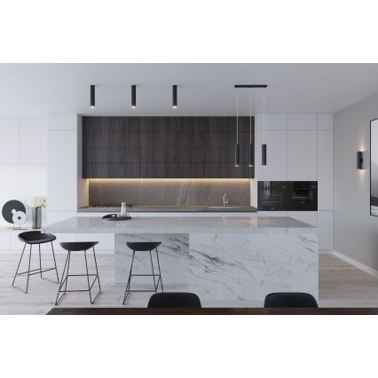 Závesné svietidlo na lankách LAGOS 2xGU10/10W/230V čierne