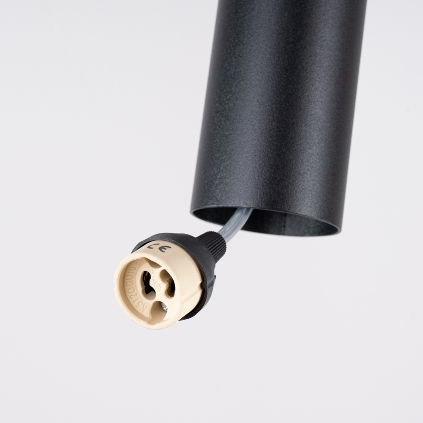 Závesné svietidlo na lankách LAGOS 2xGU10/10W/230V čierne