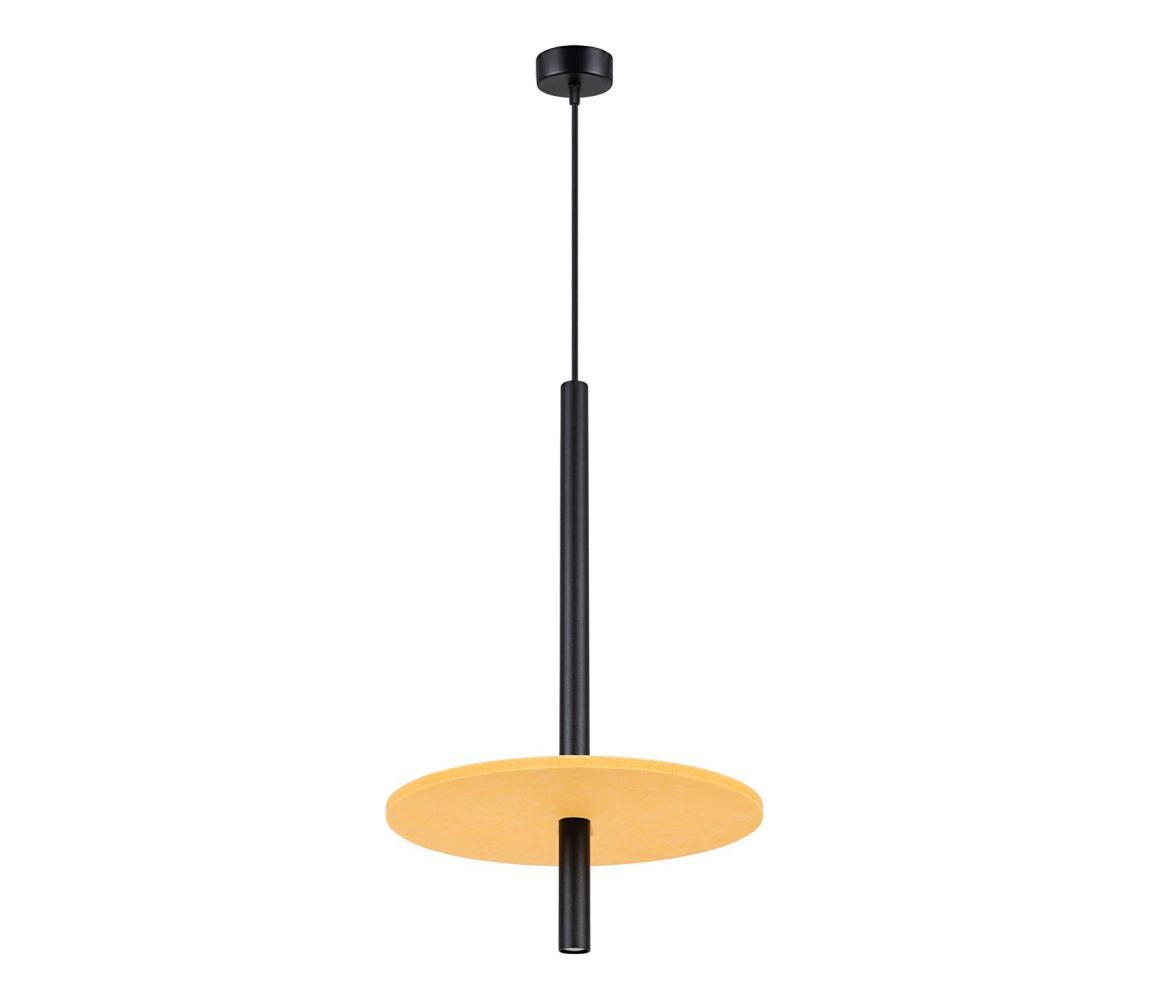 SL.1880 - Závesný luster FELTRO na lanku 1xG9/8W/230V čierna/žltá SL.1880