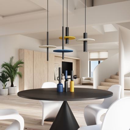 Luster na lanku FELTRO 1xG9/8W/230V čierna/žltá