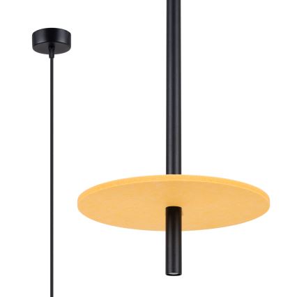 Luster na lanku FELTRO 1xG9/8W/230V čierna/žltá