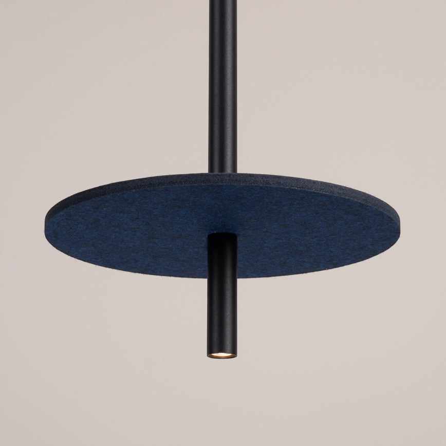 Luster na lanku FELTRO 1xG9/8W/230V čierna/modrá