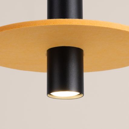 Závesné svietidlo na lanku PELTA 1xGU10/10W/230V čierna/žltá