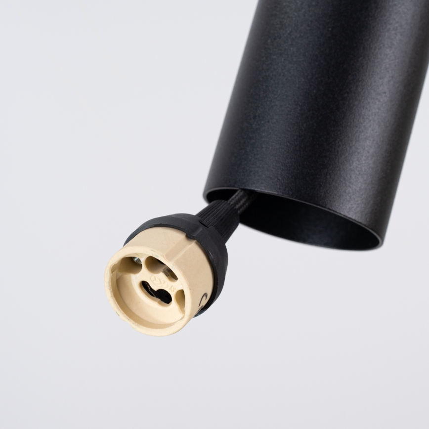 Luster na lanku PELTA 1xGU10/10W/230V čierna/modrá