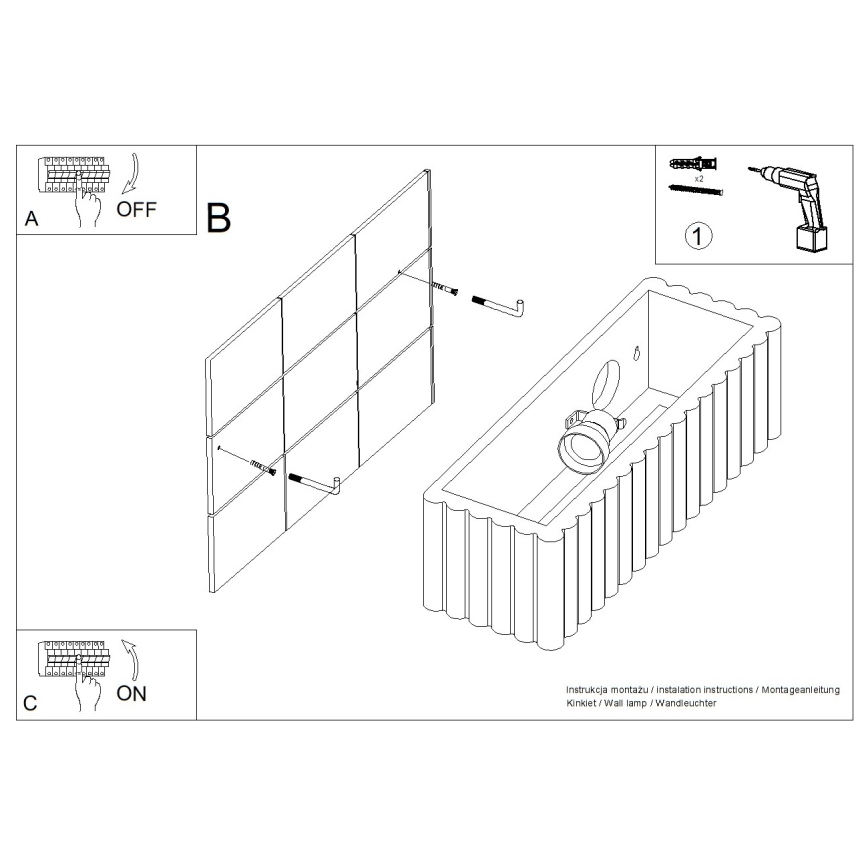 Nástenné svietidlo RIGATA 1xE27/15W/230V keramika/krémová