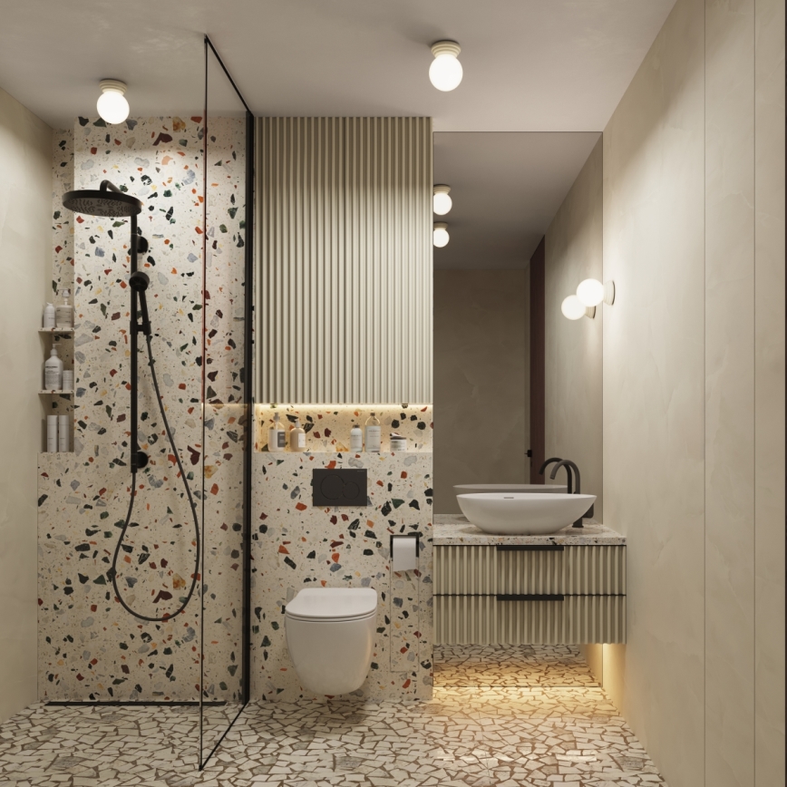 Kúpeľňové nástenné svietidlo ZORI 1xG9/8W/230V IP44 béžové