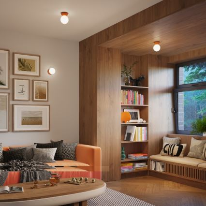 Kúpeľňové nástenné svietidlo ZORI 1xG9/8W/230V IP44 oranžové