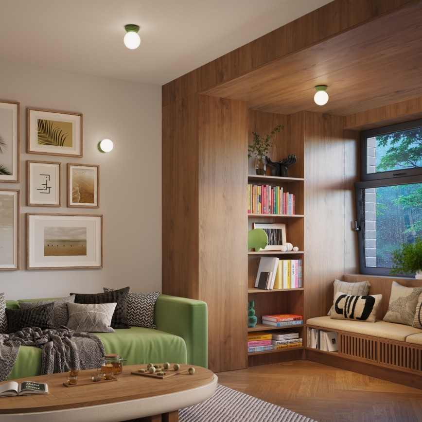 Kúpeľňové nástenné svietidlo ZORI 1xG9/8W/230V IP44 zelená