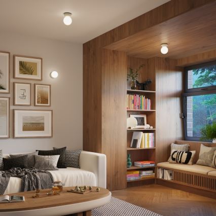 Kúpeľňové stropné svietidlo ZORI 1xG9/8W/230V pr. 12 cm IP44 béžové