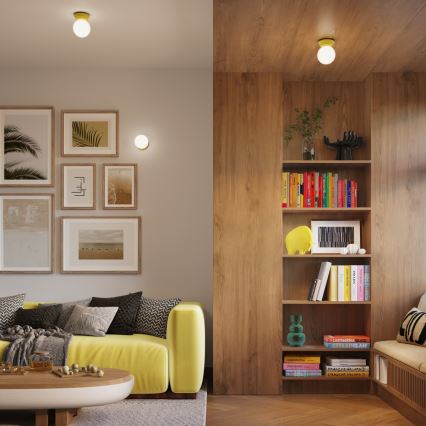 Kúpeľňové stropné svietidlo ZORI 1xG9/8W/230V, priemer 12 cm, IP44, žlté