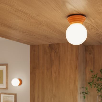 Kúpeľňové stropné svietidlo ZORI 1xG9/8W/230V priemer 12 cm IP44 oranžové