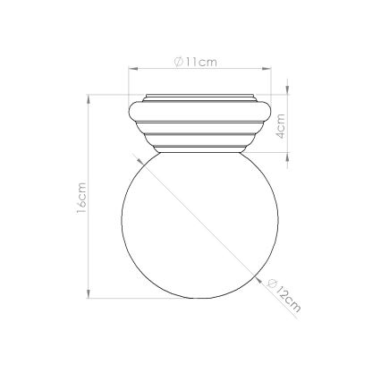 Kúpeľňové stropné svietidlo ZORI 1xG9/8W/230V priemer 12 cm IP44 oranžové