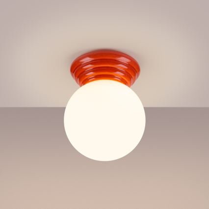 Kúpeľňové stropné svietidlo ZORI 1xG9/8W/230V pr. 12 cm IP44 ružová