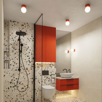 Kúpeľňové stropné svietidlo ZORI 1xG9/8W/230V pr. 12 cm IP44 ružová