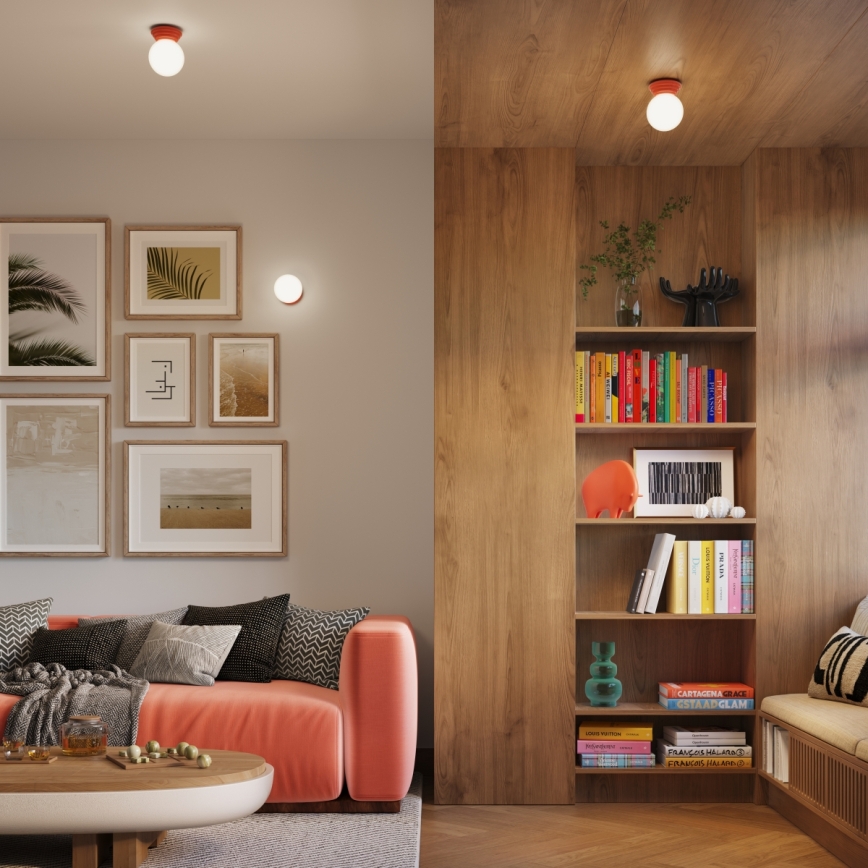 Kúpeľňové stropné svietidlo ZORI 1xG9/8W/230V pr. 12 cm IP44 ružová