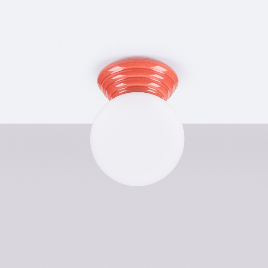 Kúpeľňové stropné svietidlo ZORI 1xG9/8W/230V pr. 12 cm IP44 ružová