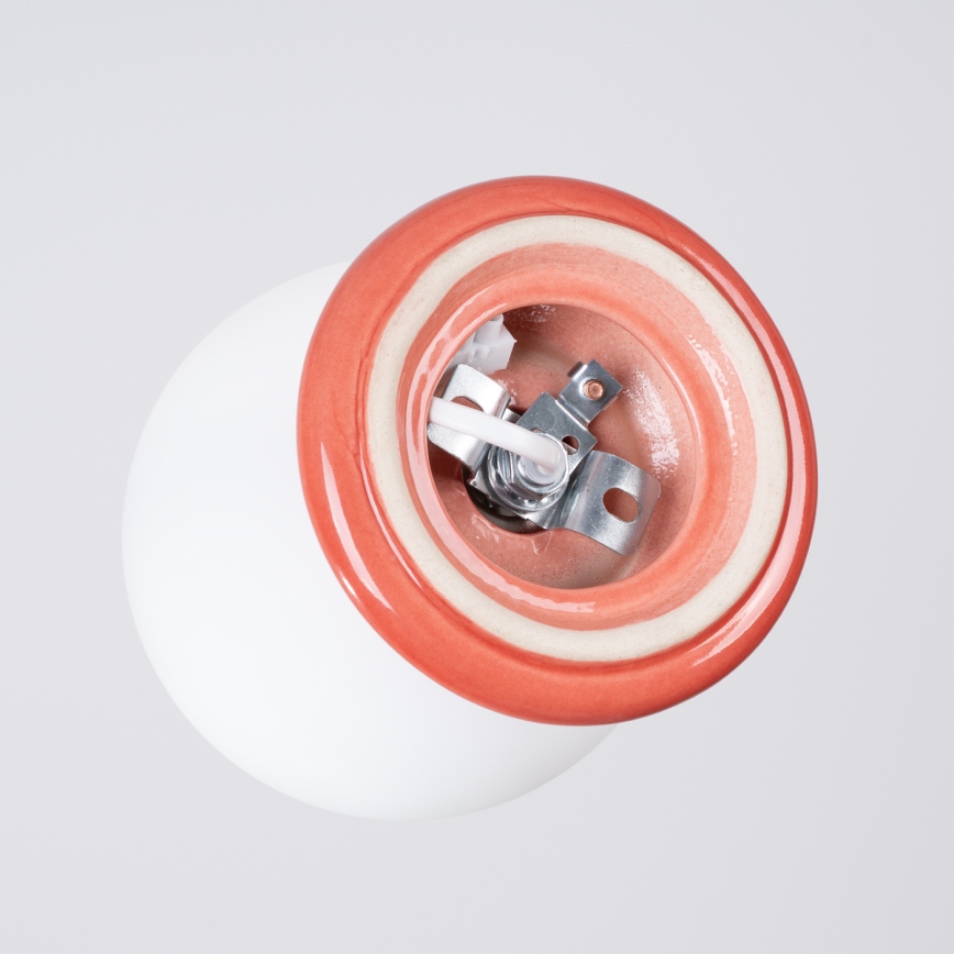 Kúpeľňové stropné svietidlo ZORI 1xG9/8W/230V pr. 12 cm IP44 ružová