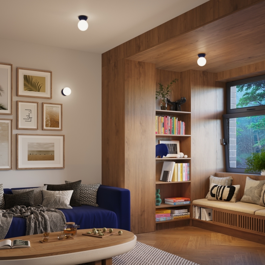 Kúpeľňové stropné svietidlo ZORI 1xG9/8W/230V priemer 12 cm IP44 modré