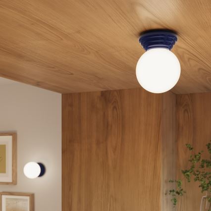 Kúpeľňové stropné svietidlo ZORI 1xG9/8W/230V priemer 12 cm IP44 modré