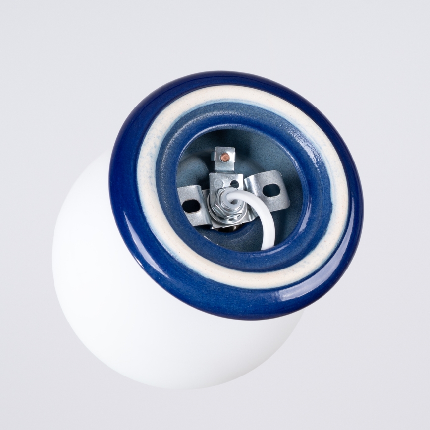 Kúpeľňové stropné svietidlo ZORI 1xG9/8W/230V priemer 12 cm IP44 modré