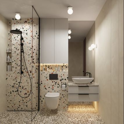 Kúpeľňové nástenné svietidlo ZORI 1xG9/8W/230V IP44 biela