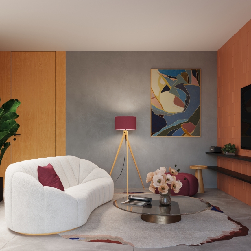 Stojacia lampa NATT 1xE27/15W/230V červená