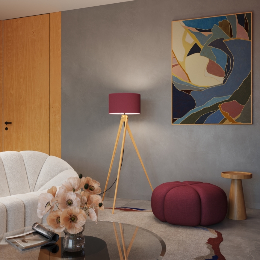 Stojacia lampa NATT 1xE27/15W/230V červená