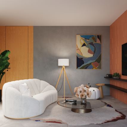 Stojacia lampa NATT 1xE27/15W/230V biela