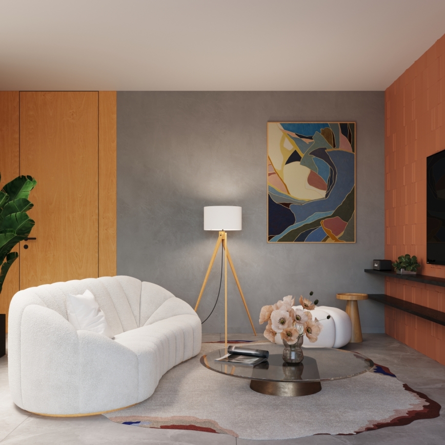 Stojacia lampa NATT 1xE27/15W/230V biela