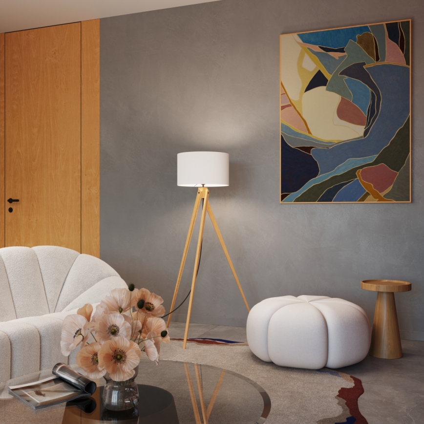 Stojacia lampa NATT 1xE27/15W/230V biela