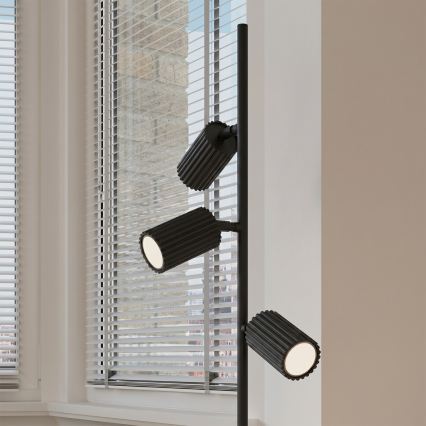 Stojacia lampa KARBON 3xGU10/10W/230V čierna