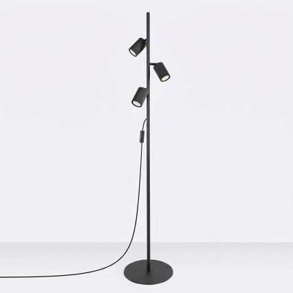 Stojacia lampa KARBON 3xGU10/10W/230V čierna