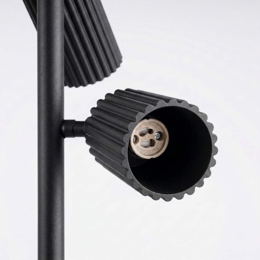 Stojacia lampa KARBON 3xGU10/10W/230V čierna
