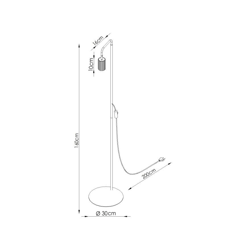 Stojacia lampa KARBON 1xGU10/10W/230V krémová