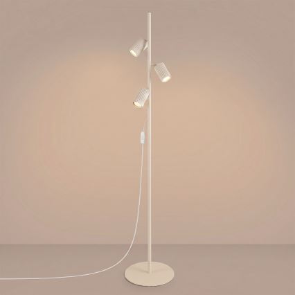 Stojacia lampa KARBON 3xGU10/10W/230V krémová