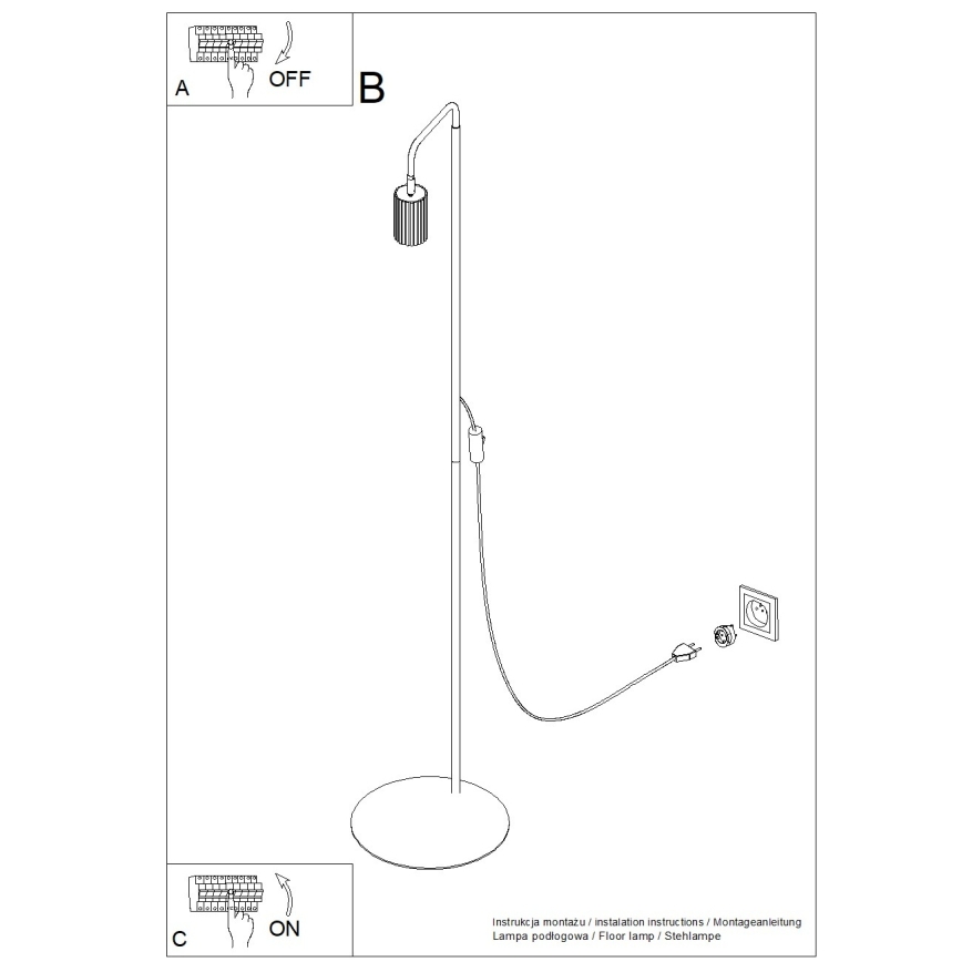 Stojacia lampa KARBON 1xGU10/10W/230V oranžová