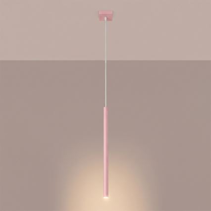 Luster na lanku PASTELO 1xG9/8W/230V ružový
