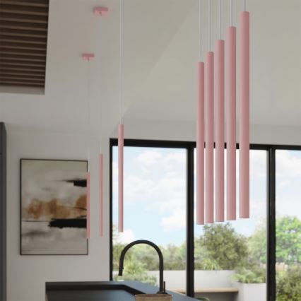 Luster na lanku PASTELO 1xG9/8W/230V ružový