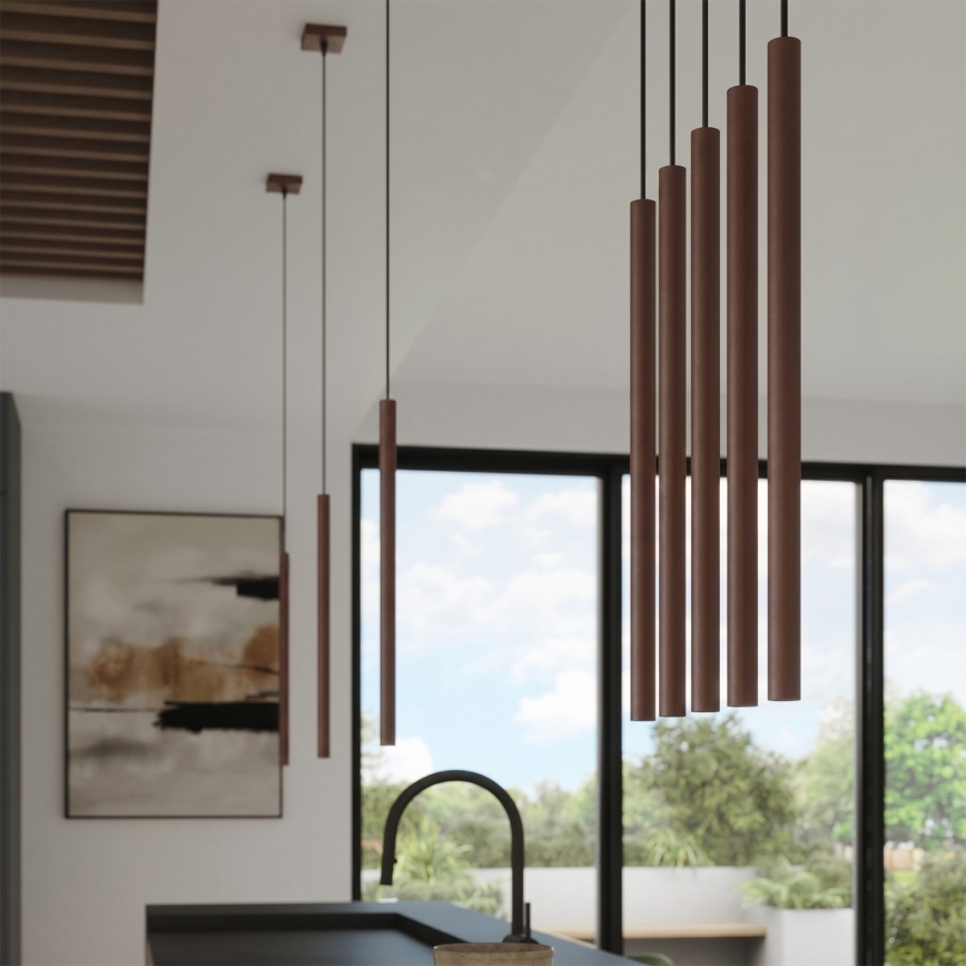 Závesný luster PASTELO 1xG9/8W/230V hnedý