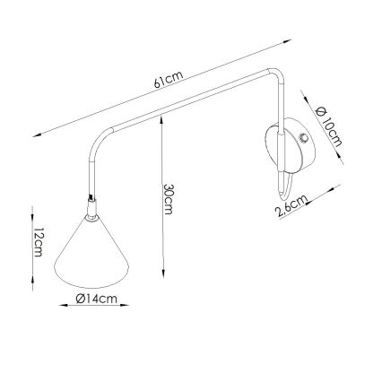 Nástenné svietidlo NOX 1xE14/10W/230V krémové