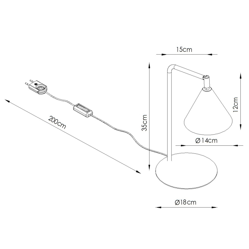Stolná lampa NOX 1xE14/10W/230V krémová