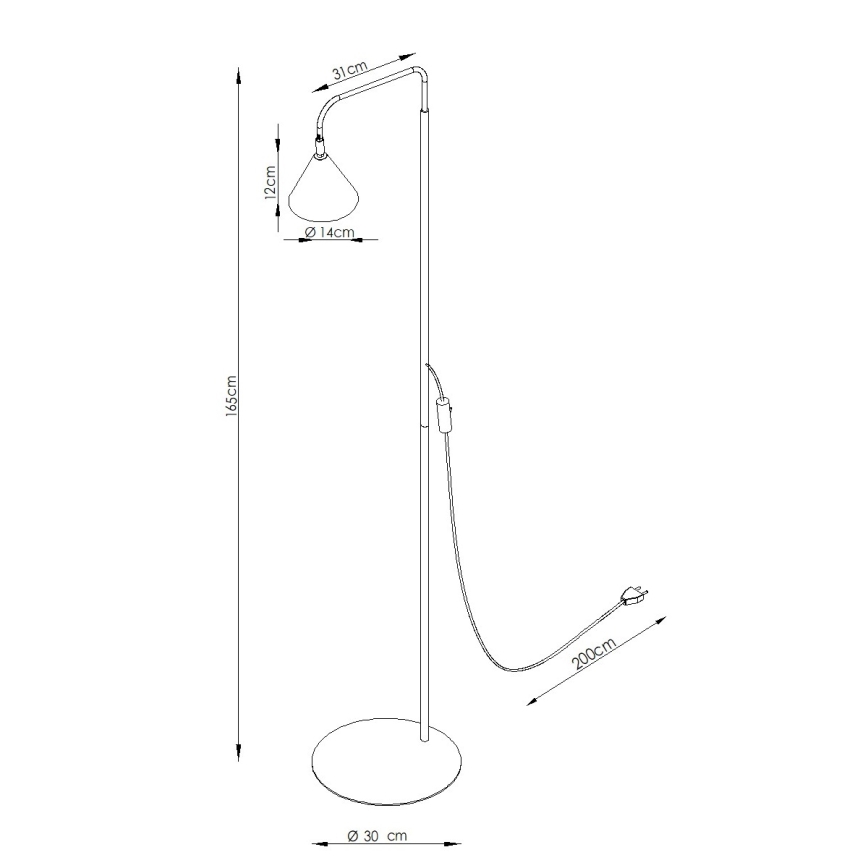 Stojacia lampa NOX 1xE14/10W/230V krémová