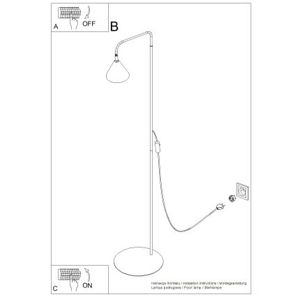 Stojacia lampa NOX 1xE14/10W/230V krémová