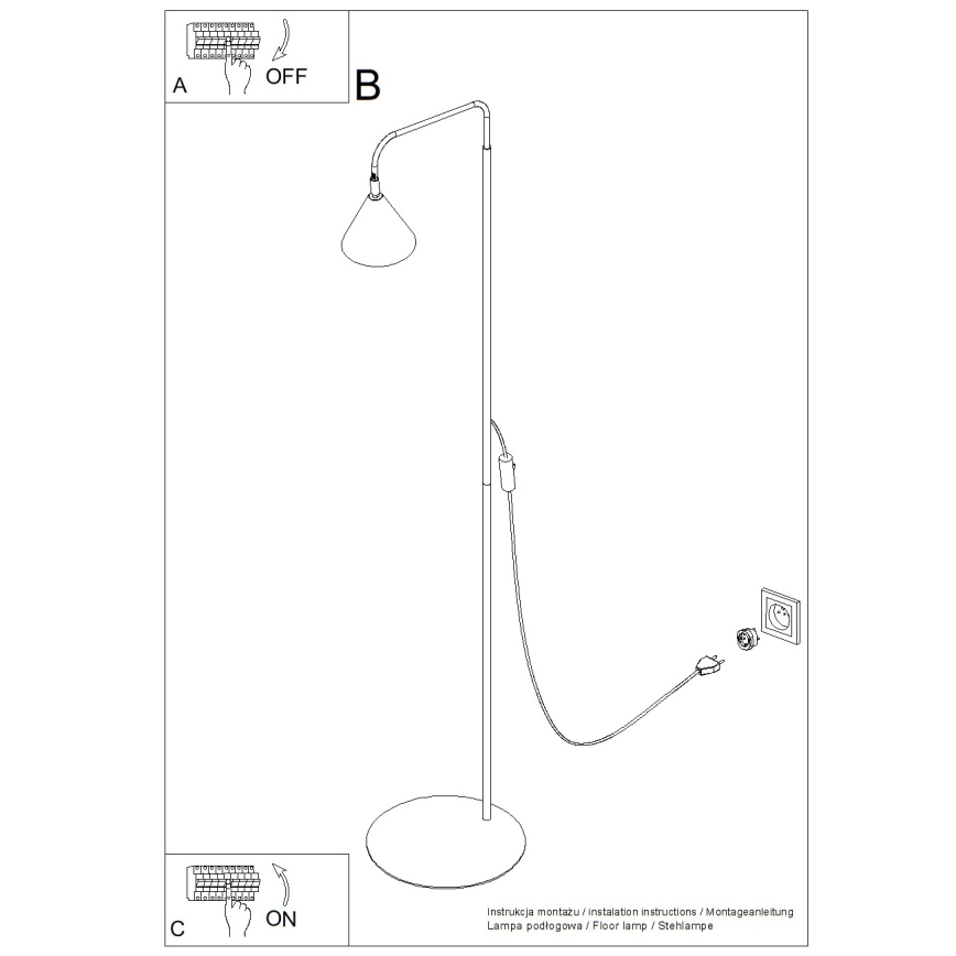 Stojacia lampa NOX 1xE14/10W/230V krémová