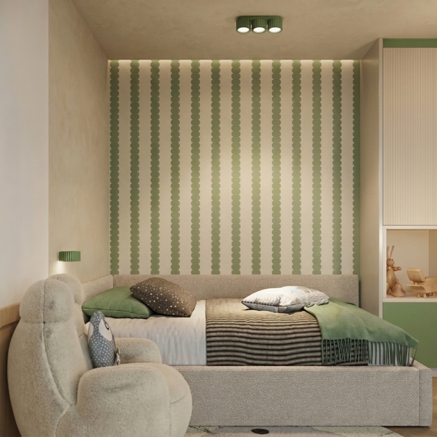 Nástenné svietidlo AURA 1xGX53/10W/230V zelené