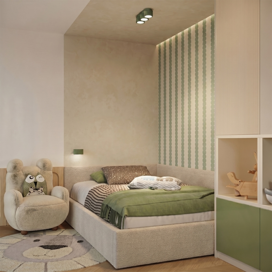Nástenné svietidlo AURA 1xGX53/10W/230V zelené