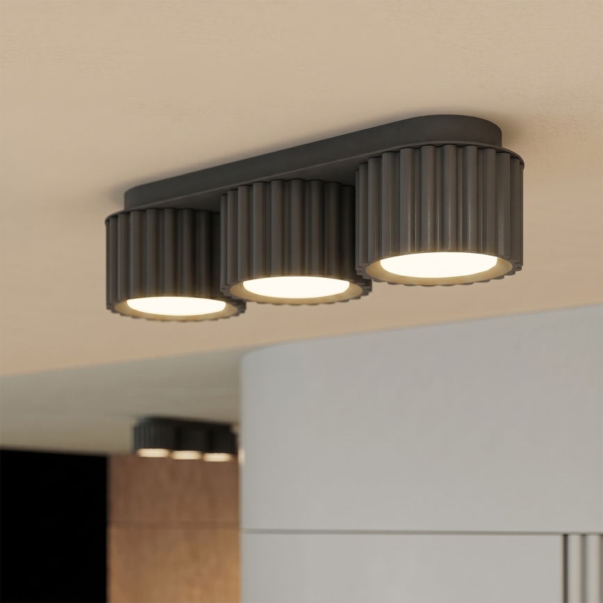 Bodové svietidlo AURA 3xGX53/10W/230V čierna