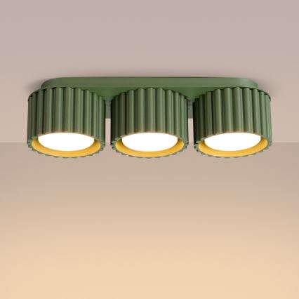 Bodové svietidlo AURA 3xGX53/10W/230V zelené