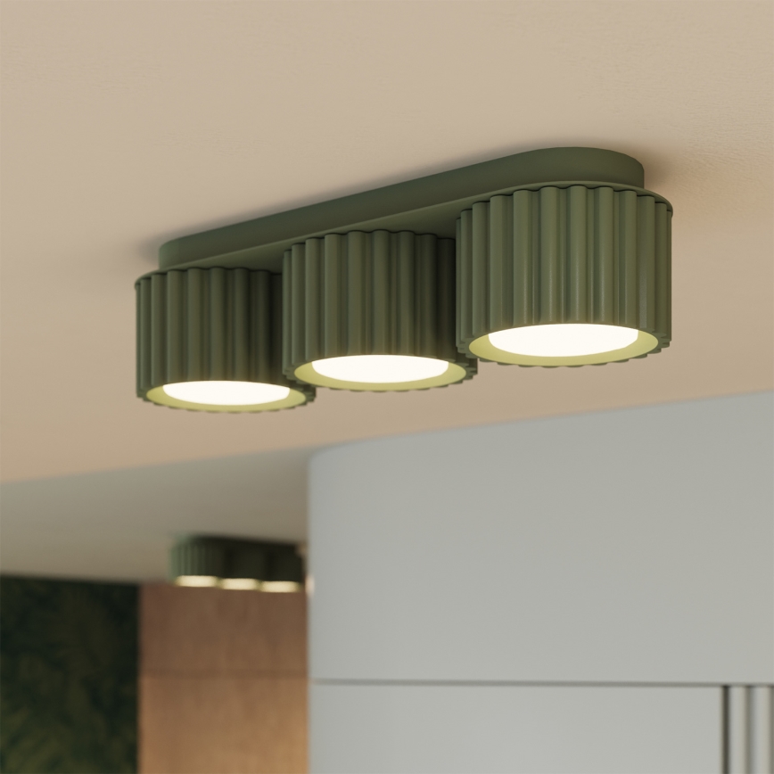 Bodové svietidlo AURA 3xGX53/10W/230V zelené