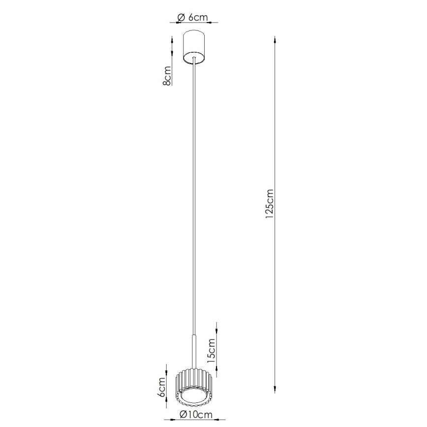 Luster na lanku AURA 1xGX53/10W/230V krémový